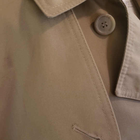 Hill & Archer 42R vintage preppy khaki tan mens lined wintet rain trench coat - Picture 6 of 12